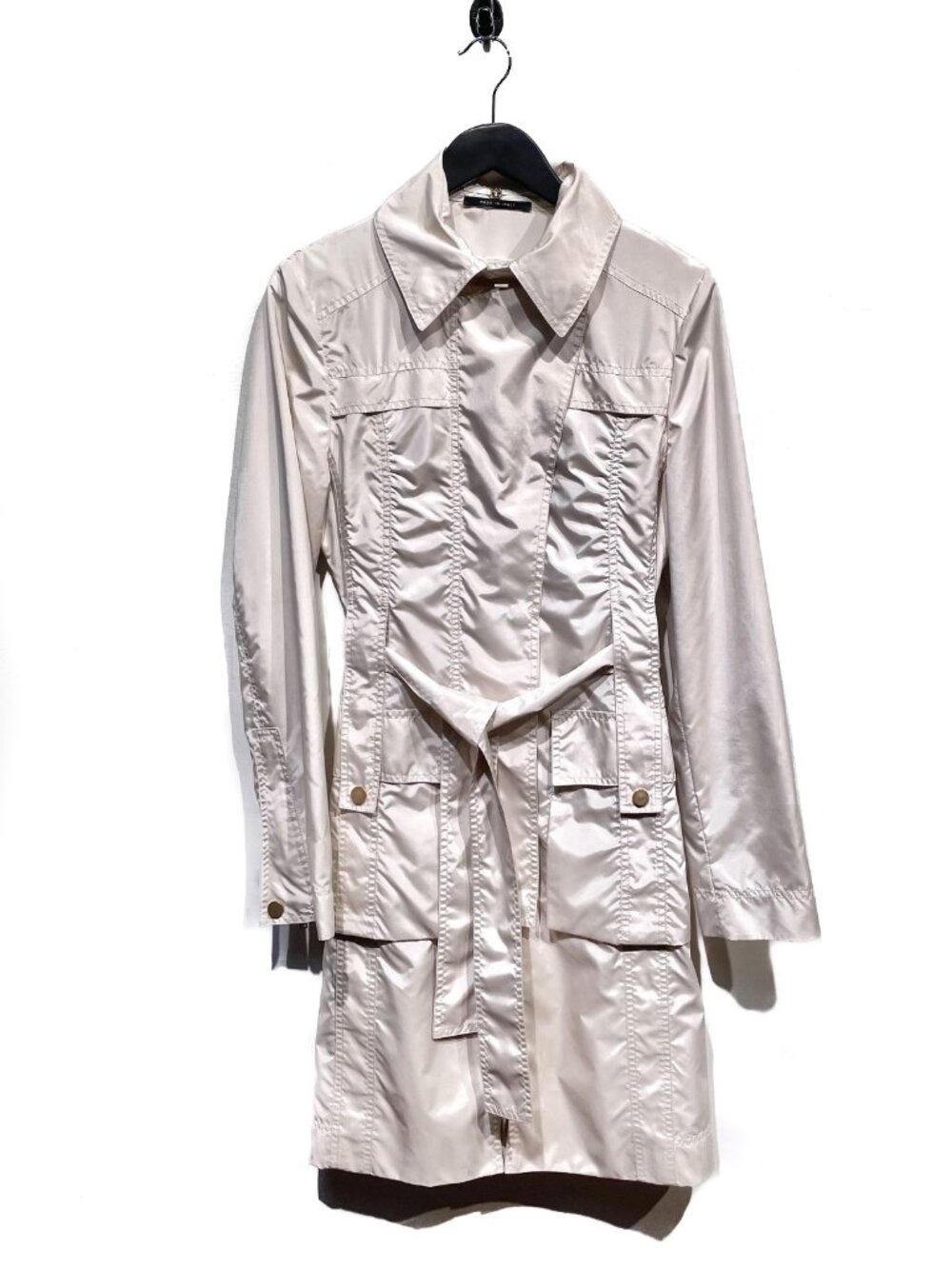 Gucci by Tom Ford 2004 Ivory Zip Trenchcoat